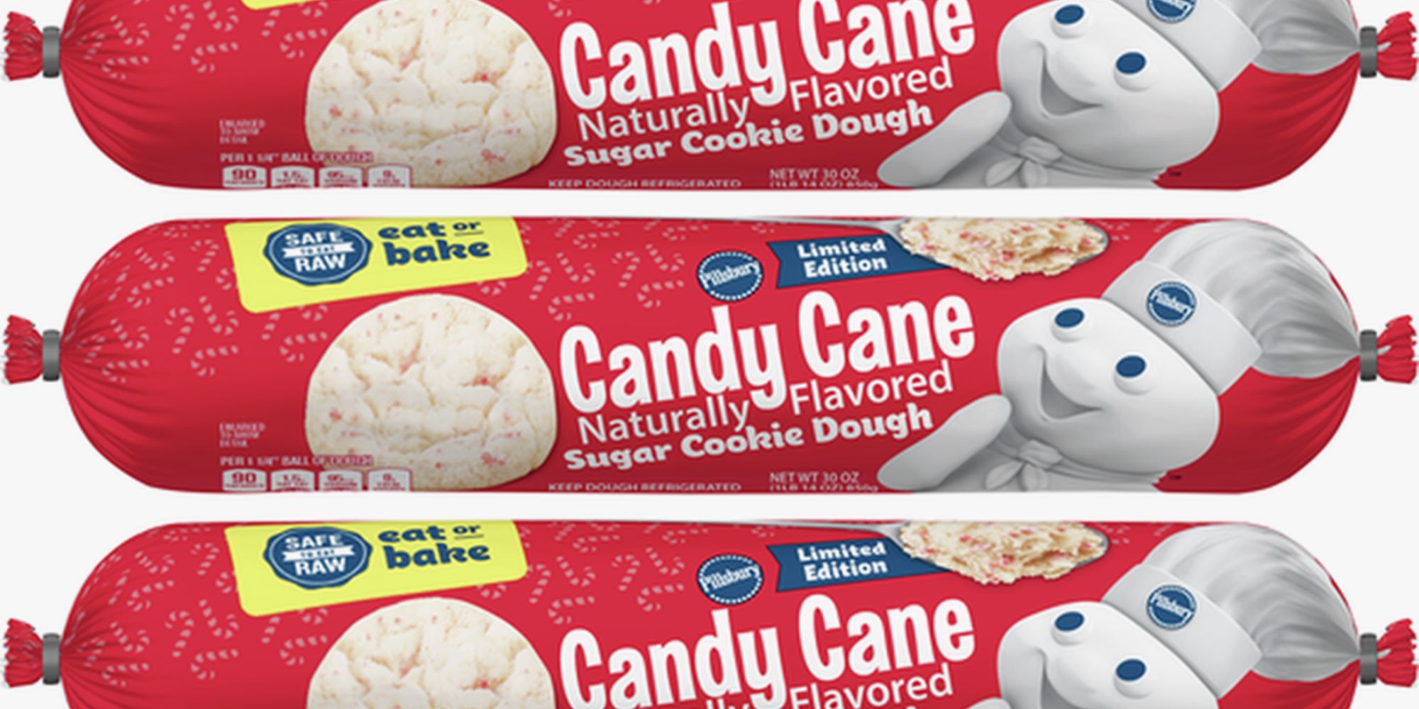 Pillsbury Ready to Bake Limited Edition Candy Cane Sugar Cookie Dough, 30  oz - Fry's Food Stores
