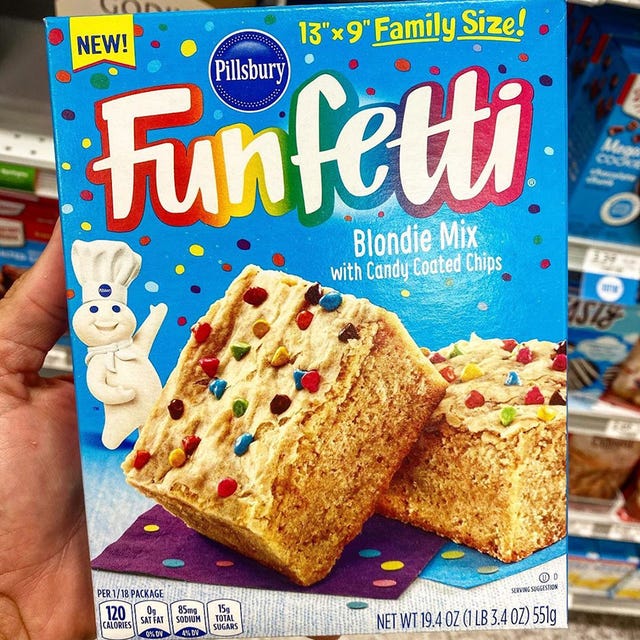 funfetti blondie mix from pillsbury