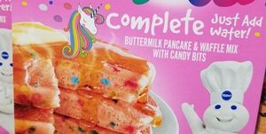 pillsbury funfetti unicorn buttermilk pancake and waffle mix with candy bits