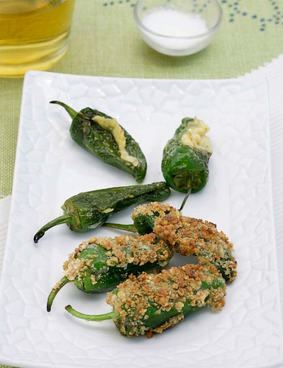 pimientos de padrón con queso