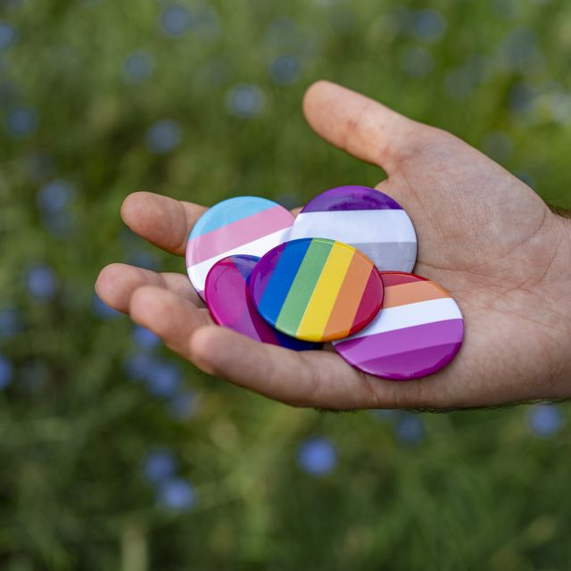 pin buttons patterned with different lgbtiq flags