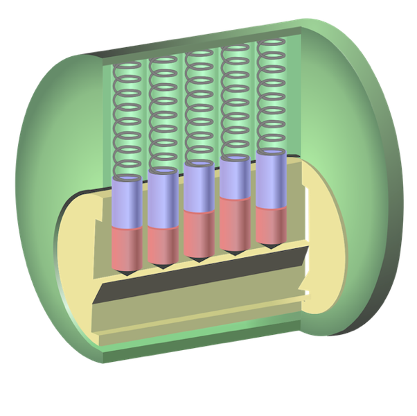 pin tumbler lock without key