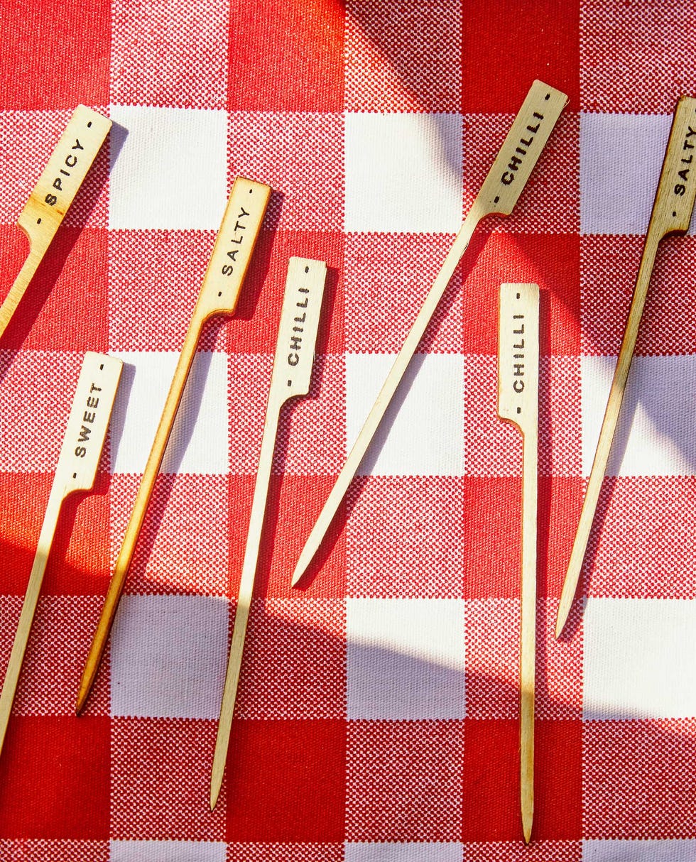 pack de 24 pinchos de madera natural