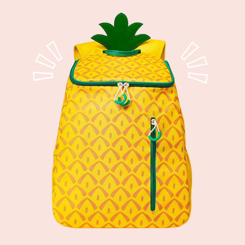 sun squad pineapple watermelon backpack cooler