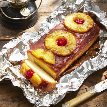 campfire grilled pineapple upside down cake