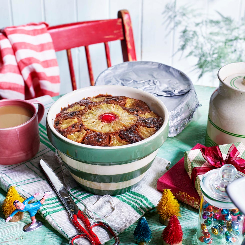 pineapple upside down christmas pudding