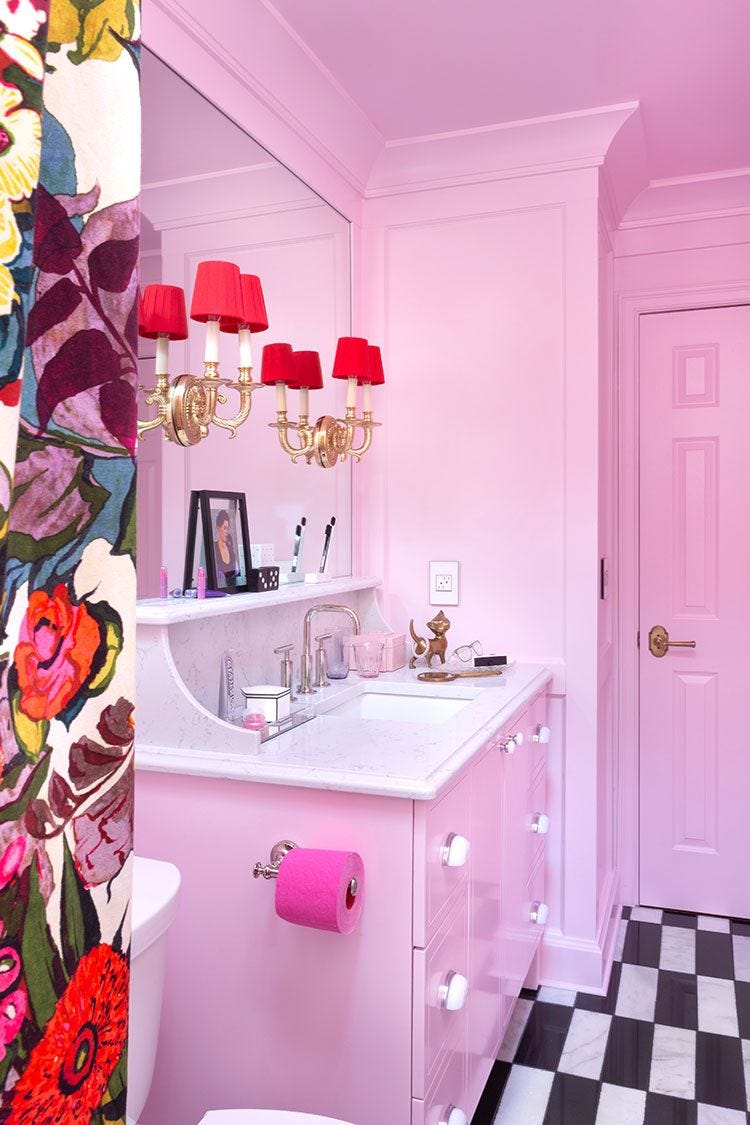 pink bathroom ideas  lark photography