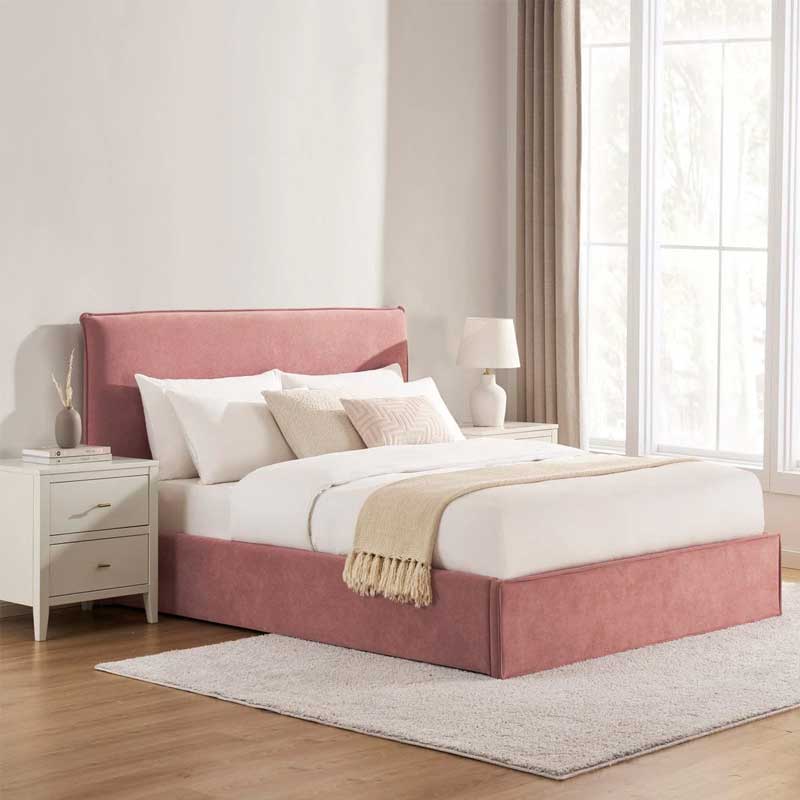 pink grey bedroom