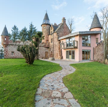 the pink castle, ayrshire, scotland