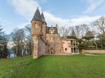 the pink castle, ayrshire, scotland