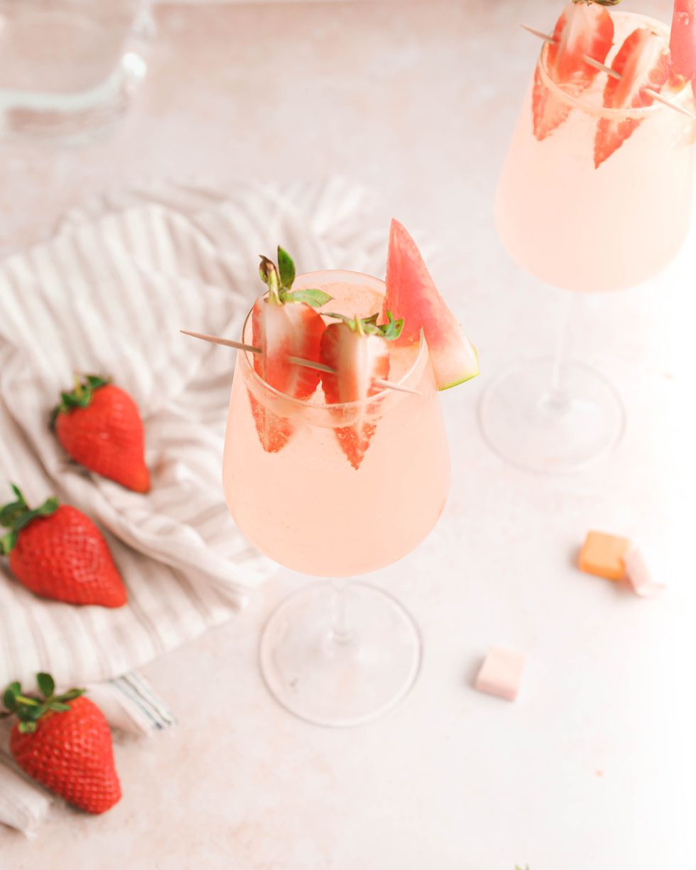 Pink Cocktail with Glitter in a Beautiful Glass of Flute Isolated on a Dark  Background. Stock Photo - Image of purple, cosmopolitan: 131622714
