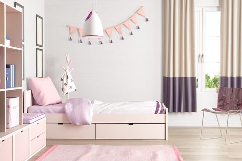 Pink Colored Teen Bedroom