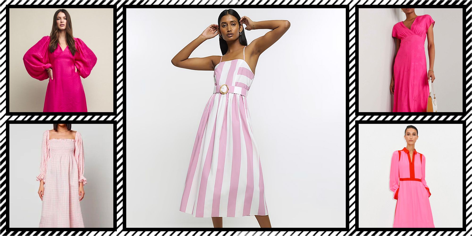 Zara Poplin Midi Dress in Pink, Women's Fashion, Dresses & Sets, Dresses on  Carousell
