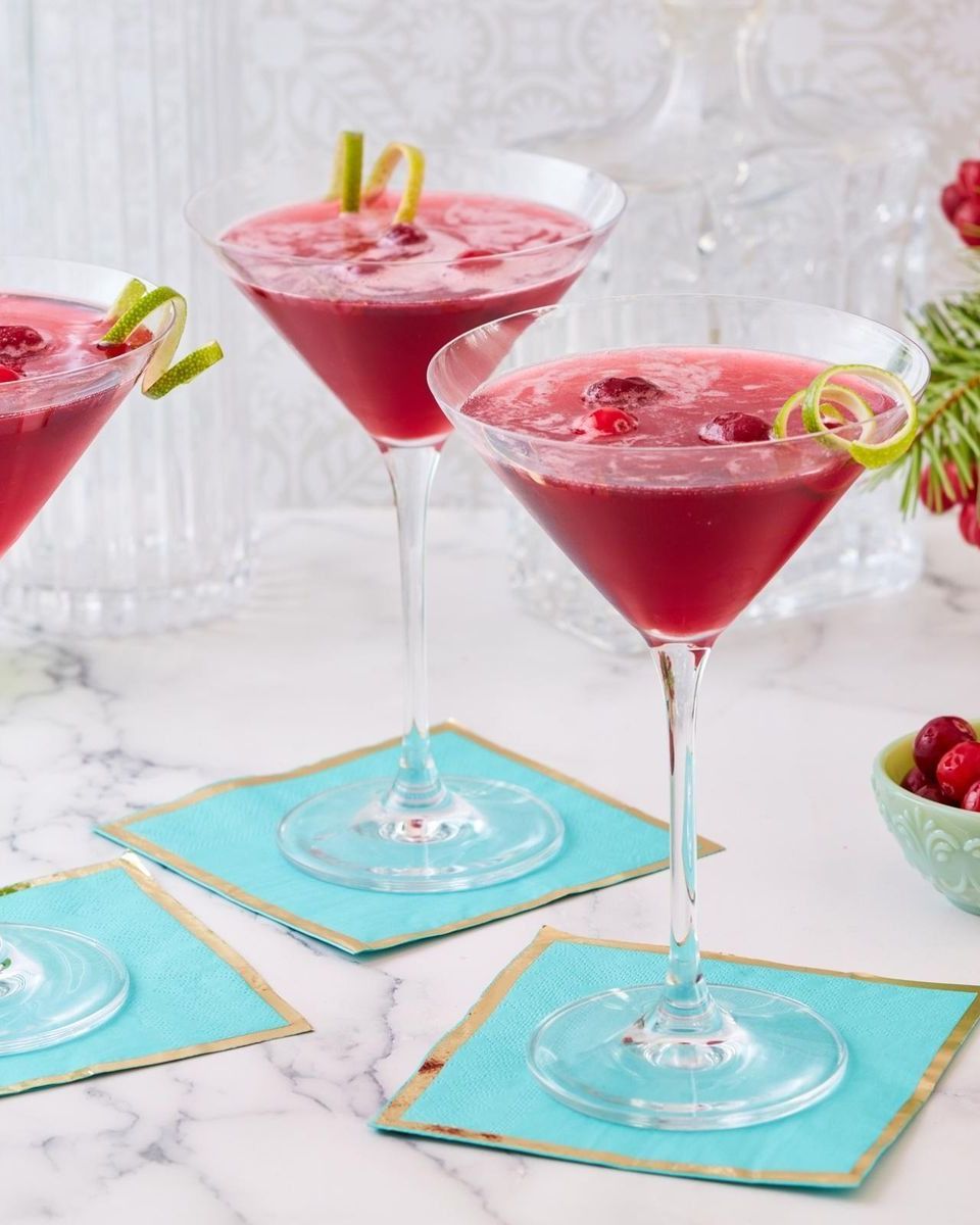 pink drinks cranberry martini