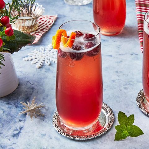 pink drinks cranberry mimosa