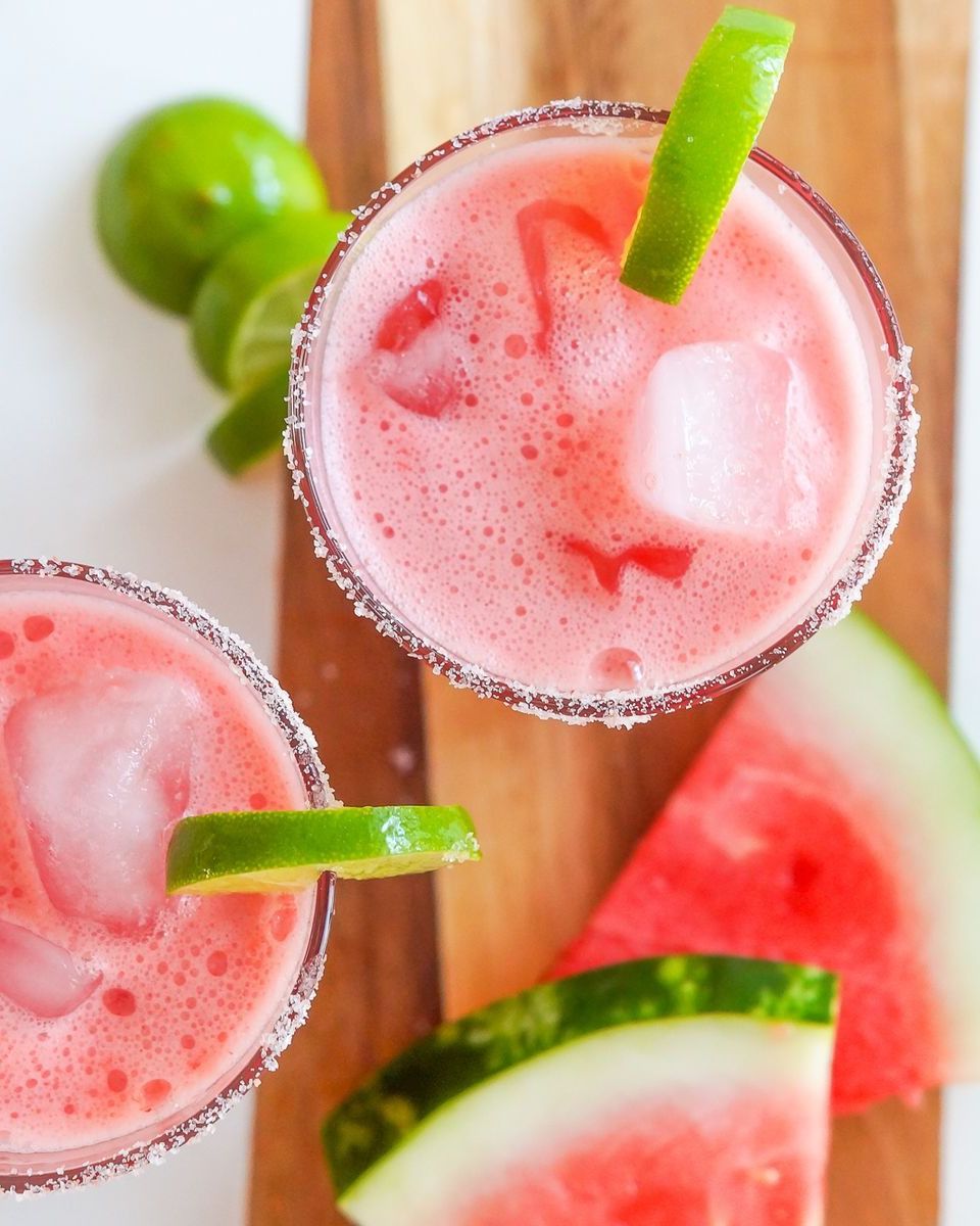 pink drinks watermelon margarita mocktails