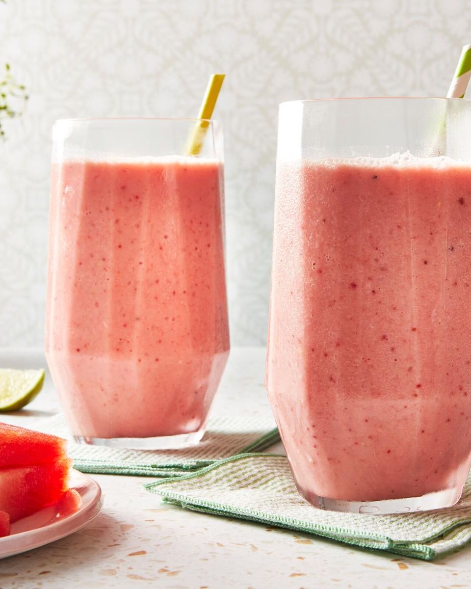 pink drinks watermelon smoothie
