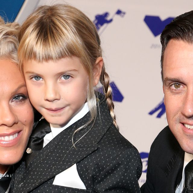 Pink With Her Husband and Daughter
