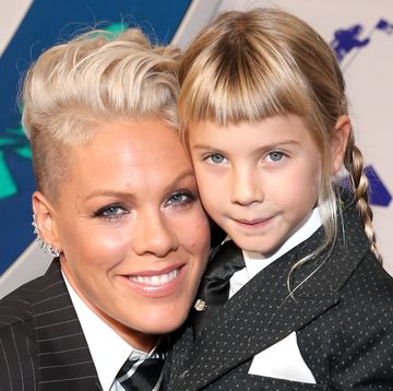 Pink With Her Husband and Daughter