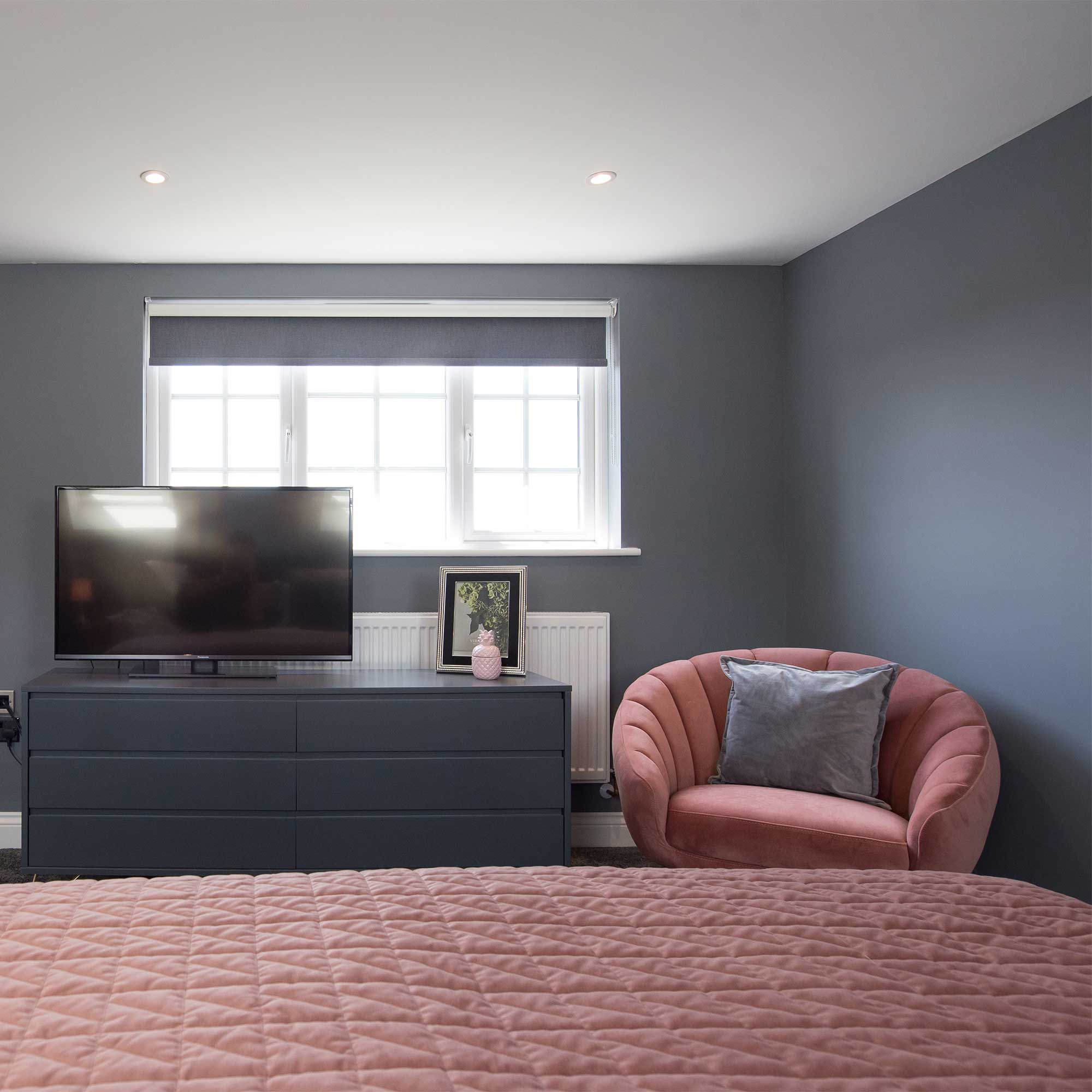pink grey bedroom