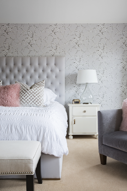 14 Best Pink and Gray Bedrooms - Pink and Gray Bedroom Decor and Design ...