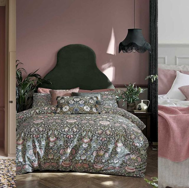 20 Best Bedroom Colour Combination Ideas : Light Grey and Light Pink Bedroom