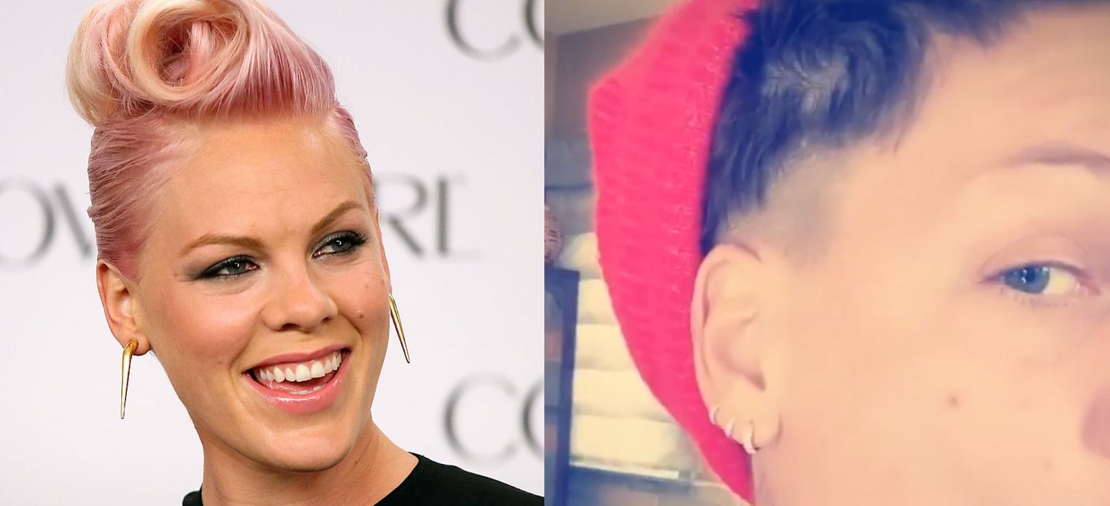 Pink Gave Herself A Quarantine Haircut While Drinking