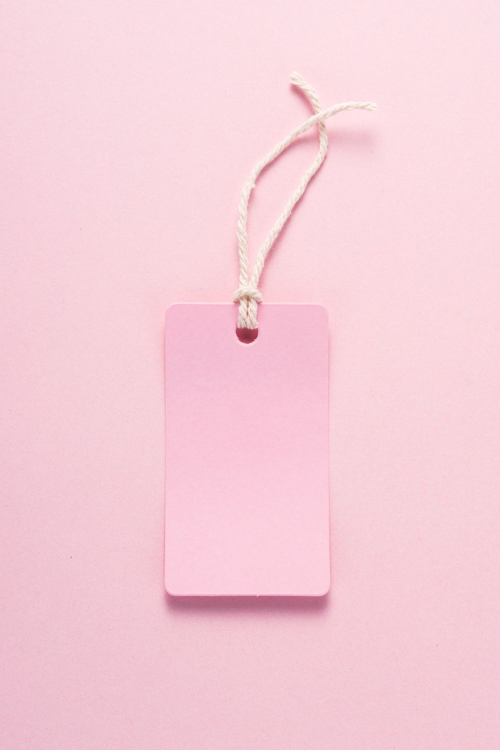 pink label on pink colored background