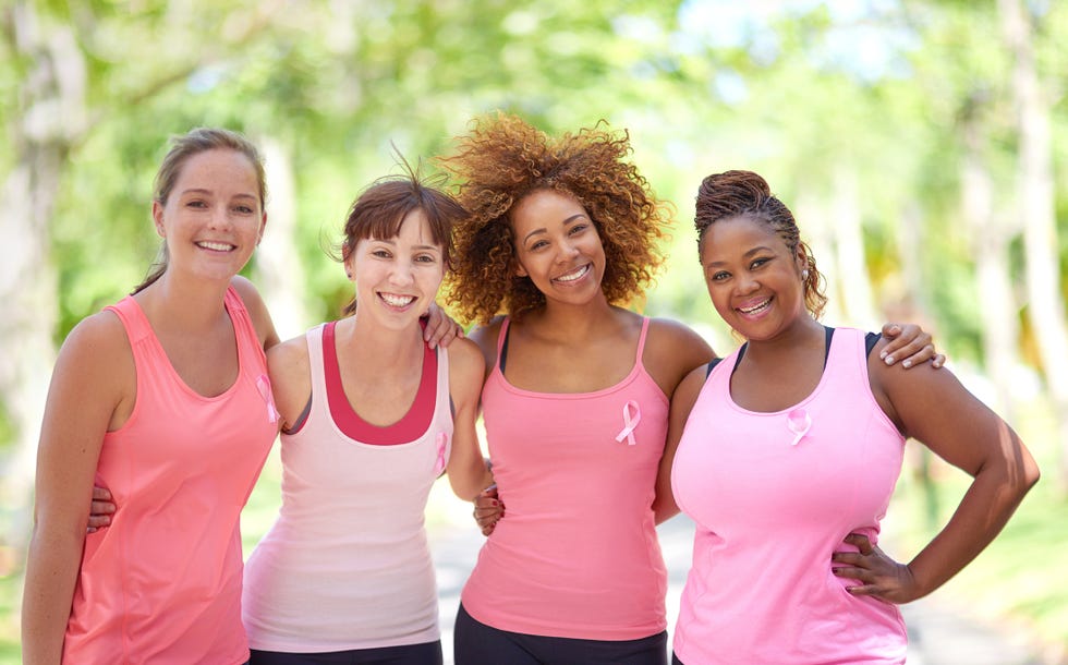 10 breast cancer facts friends wearing pink