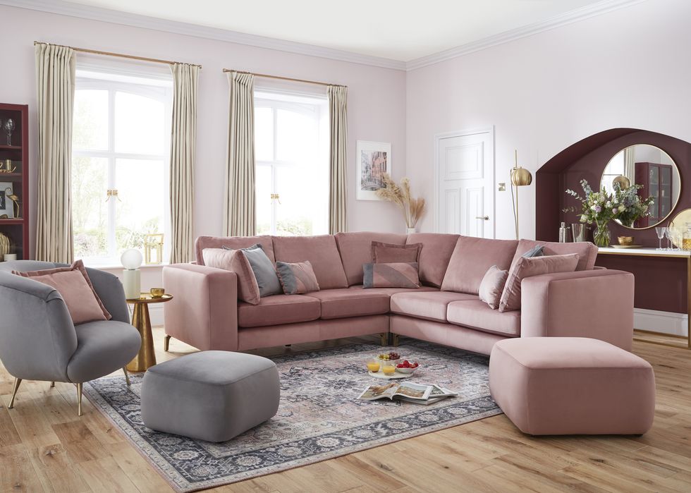 DFS Velvet Sofa - Darcy From The House Beautiful Collection
