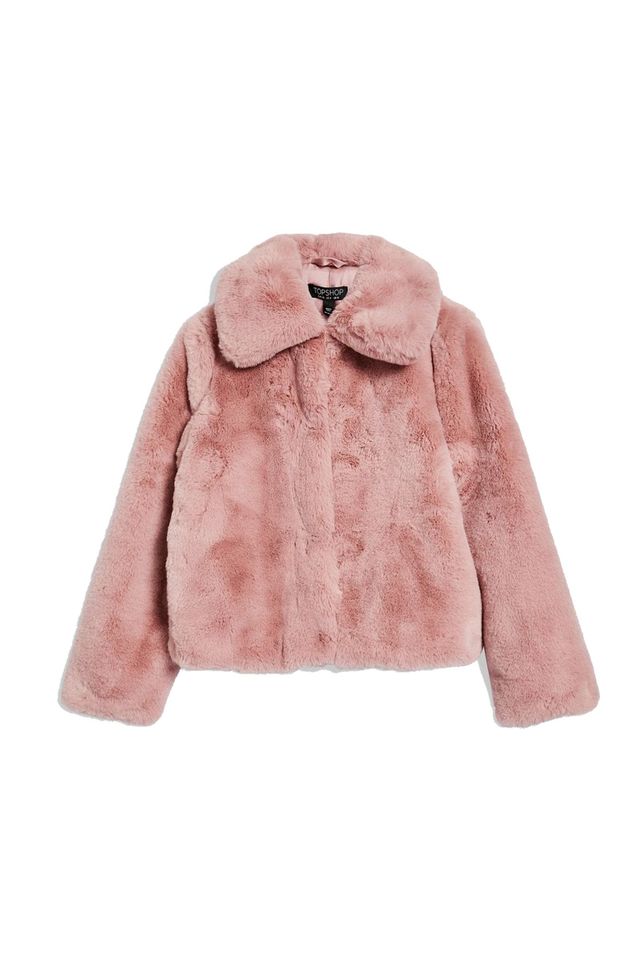 Topshop Faux Fur Coat