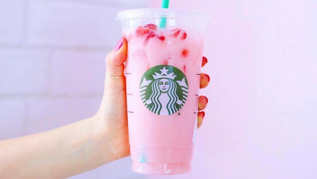 Pink Starbucks Advertising for sale