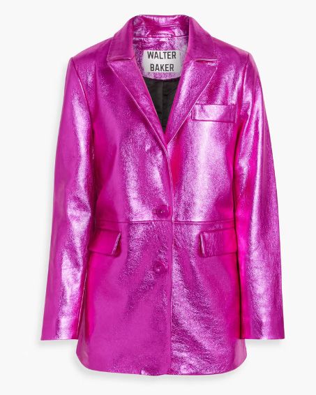 pinkleather blazer