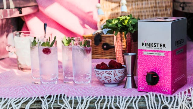 three litre pinkster pink gin for clockdown