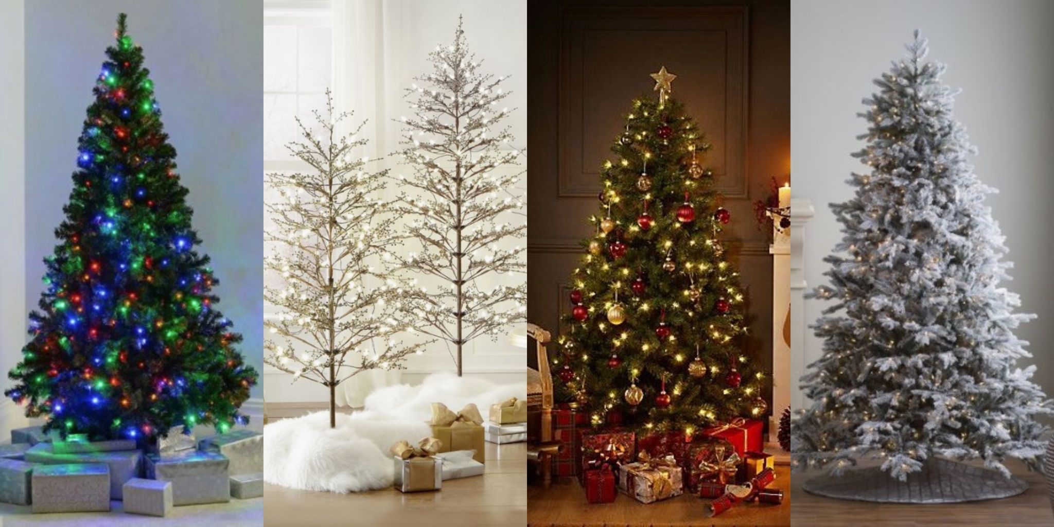 pre-lit Christmas trees