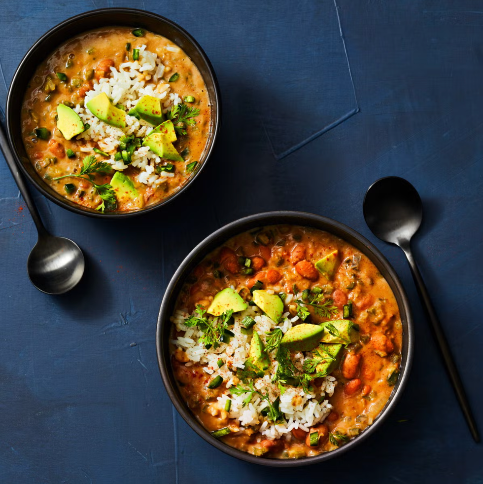 pinto bean and poblano soup