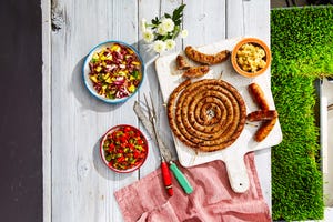 pinwheel sausage and mixed grill