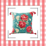 floral pillow and dinner plate set floral pillow and dinner plate set