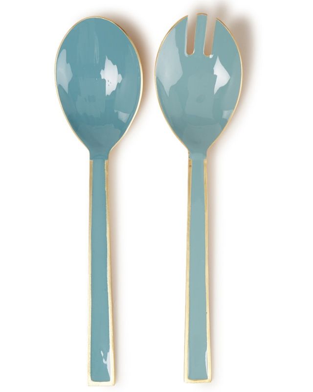 Spoon, Turquoise, Cutlery, Tableware, Kitchen utensil, Turquoise, Fork, 