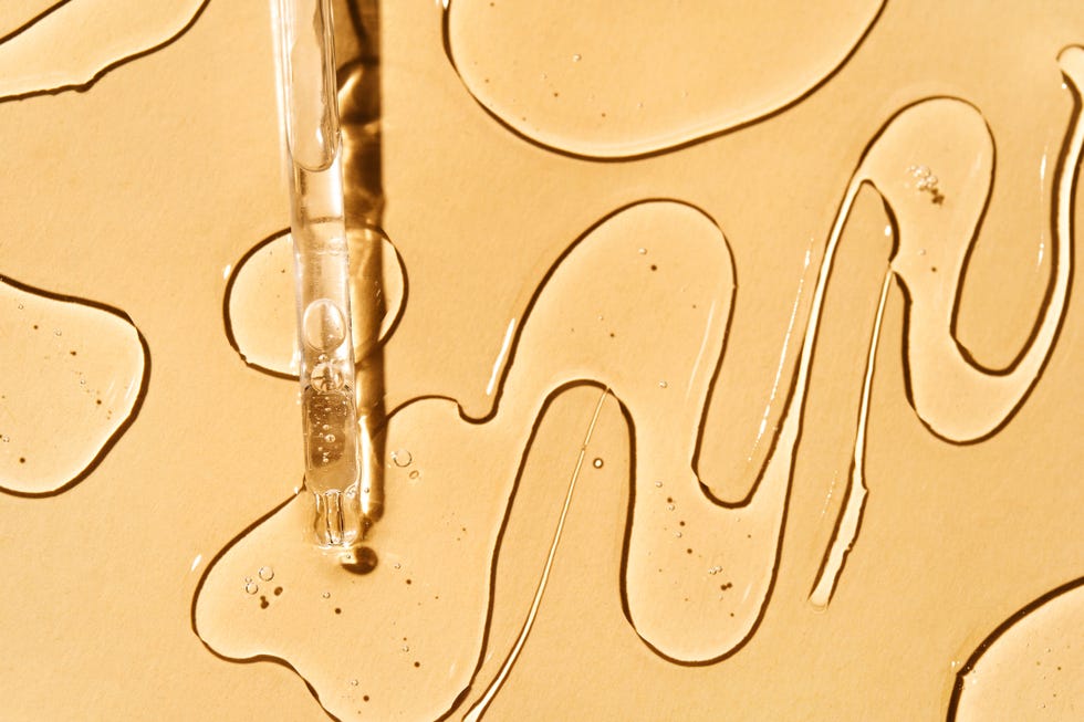 pipette with liquid gel or serum