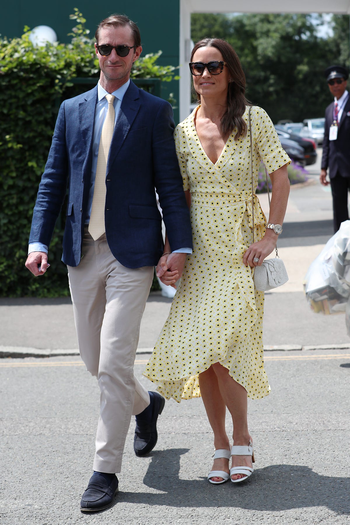 Pippa Middleton Ruffle Sleeve Dress Cheap 2019