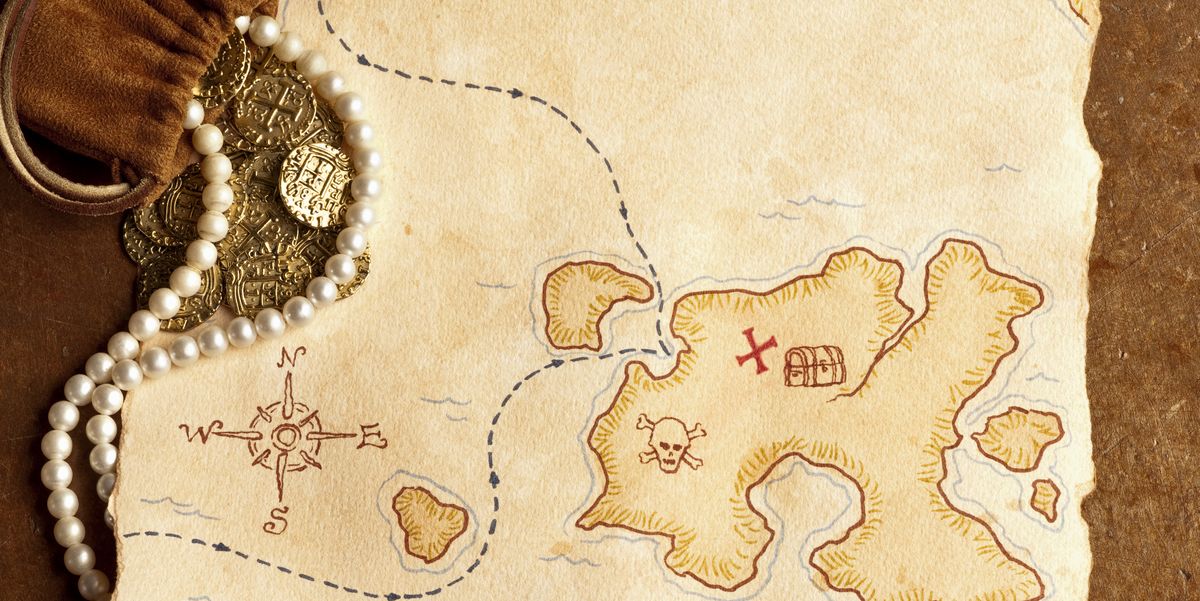 According to Legends Pirates Hid their Treasure and marked the spot on the Map