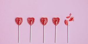 Pink, Lollipop, Confectionery, Candy, Heart, 