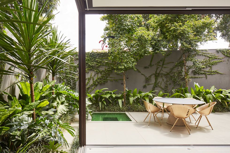 small pool in a patio of a house in sao paulo