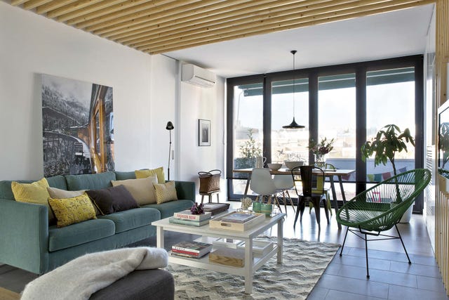 Piso de 70 metros: Salón comedor con terraza