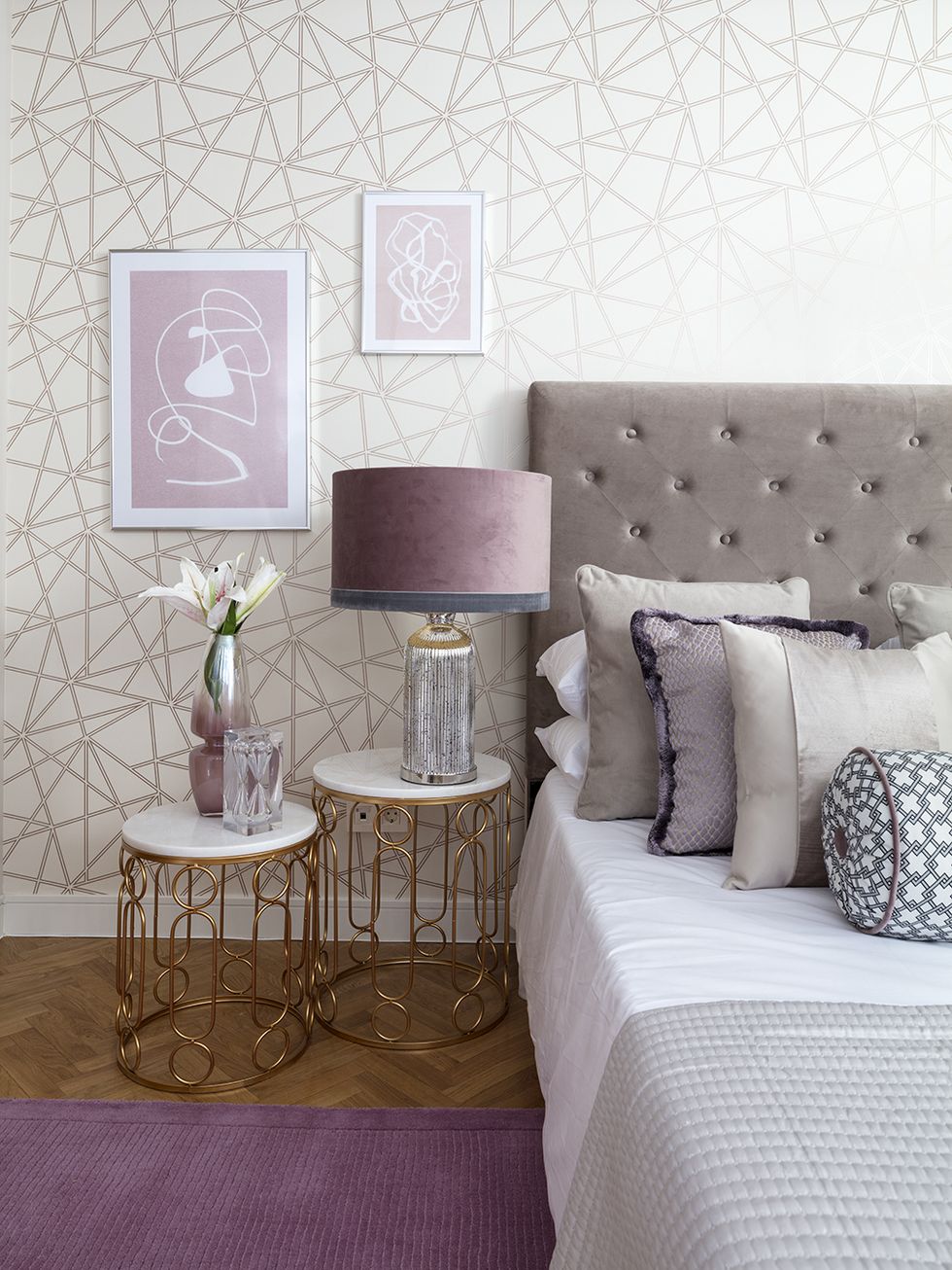 Camden Apex Glitter wallpaper in rose gold