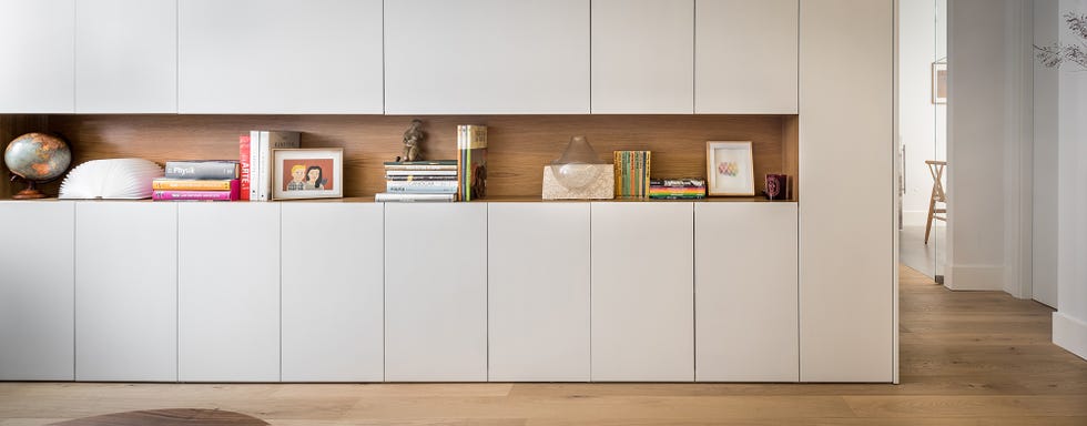 Piso decorado con materiales naturales en Chamartín