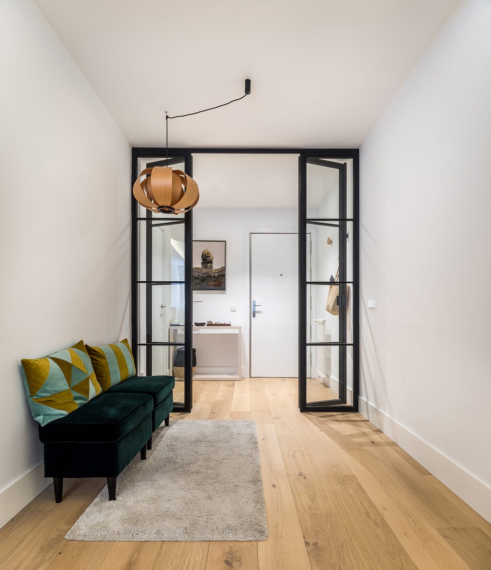 Piso decorado con materiales naturales en Chamartín