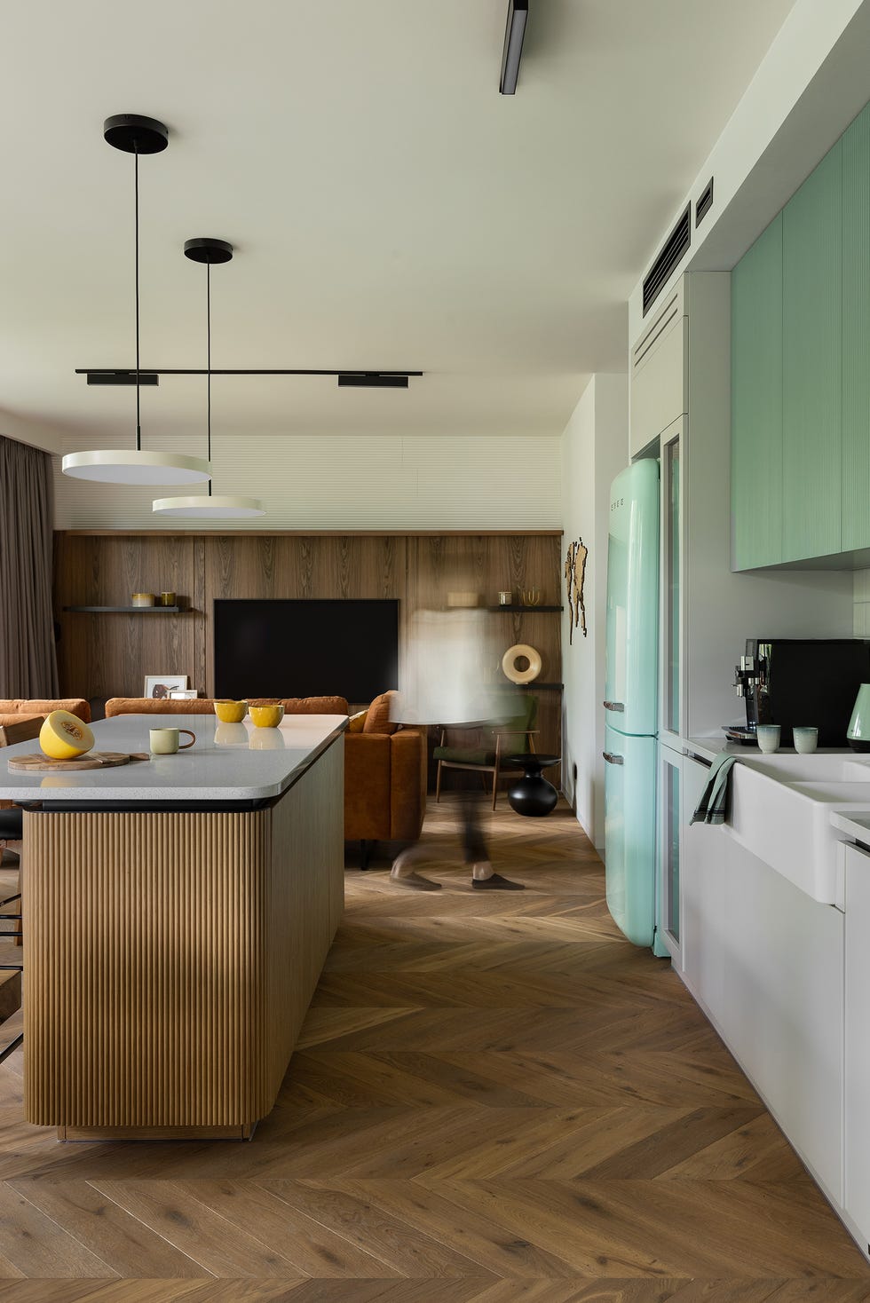 cocina abierta con isla