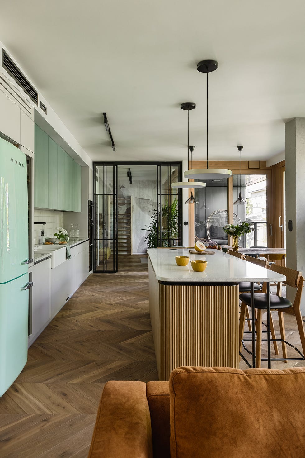 cocina abierta con isla